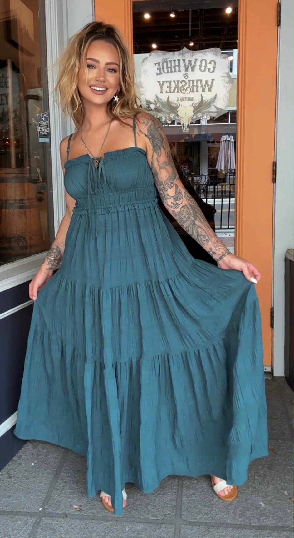 Jade Creek - Deep Teal Dress