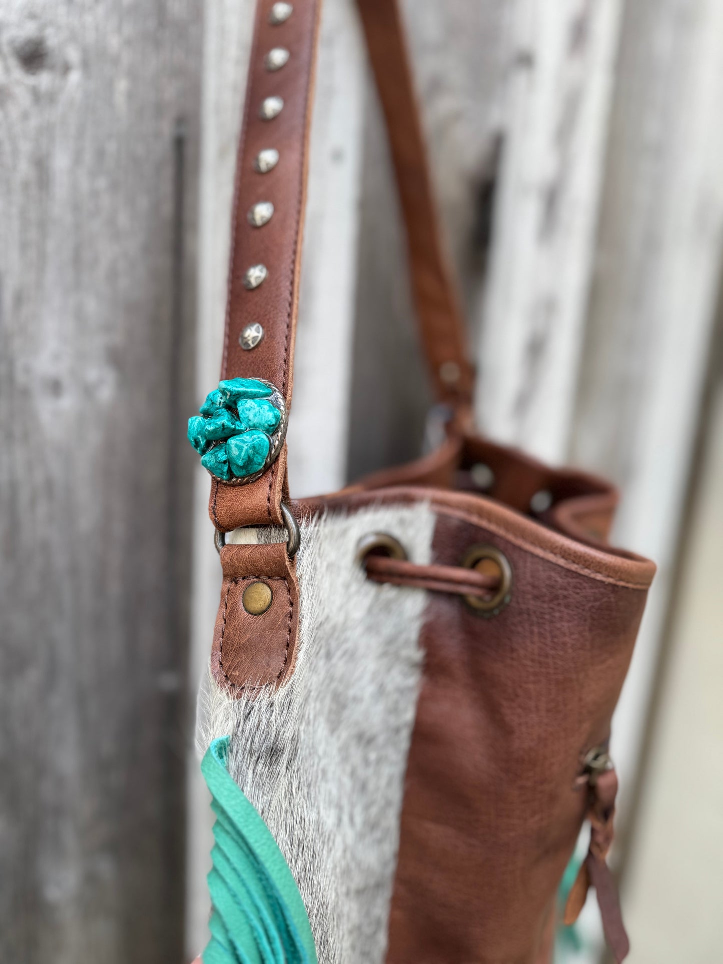 Charlie Chunk Fringe - B&W Purse