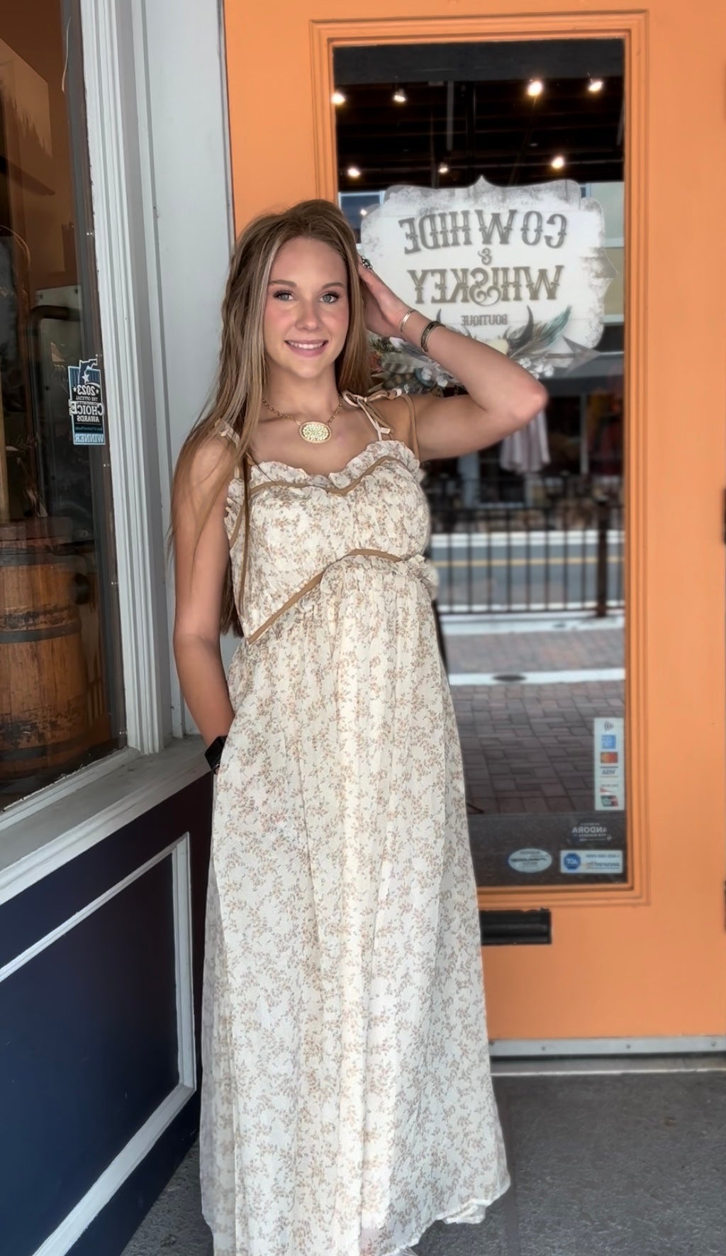 Golden Hour Grace - Floral Maxi Dress