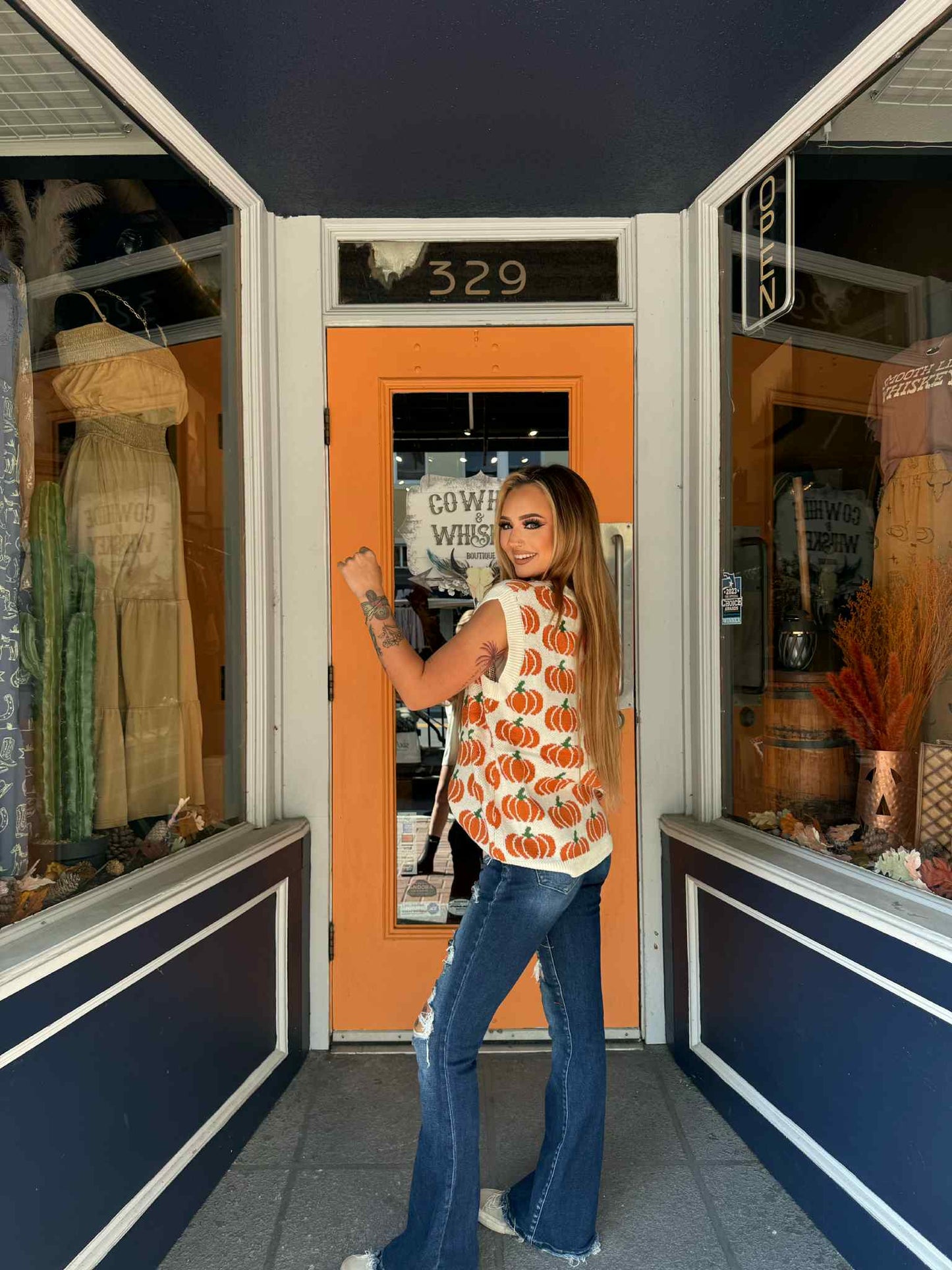 Pumpkin Patch - Ivory Knitted Vest