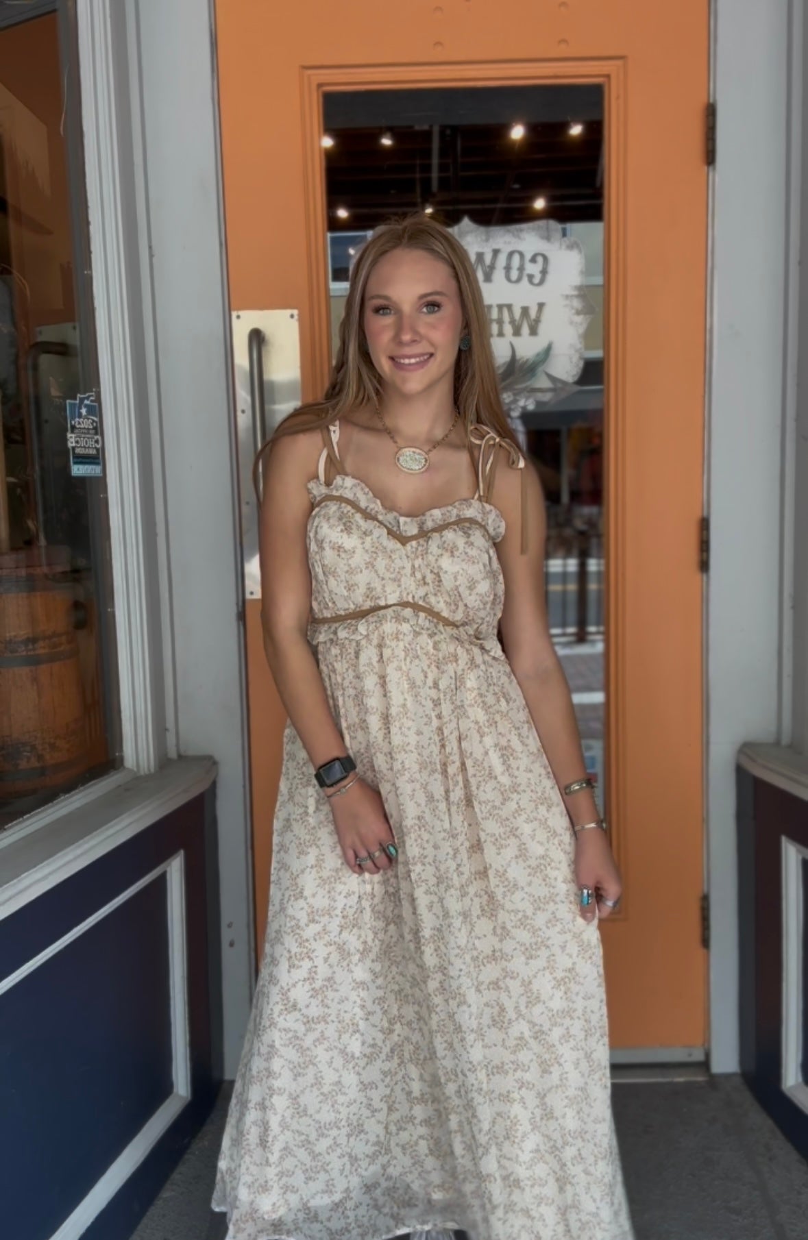 Golden Hour Grace - Floral Maxi Dress