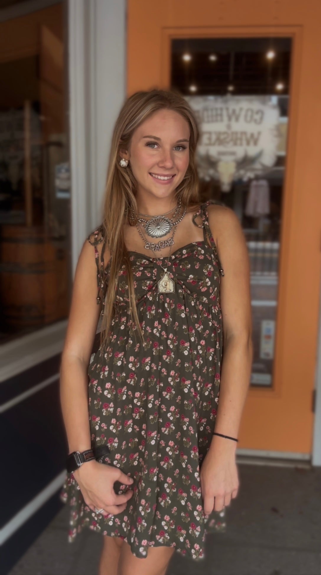 Evergreen Kiss - Olive Mini Dress