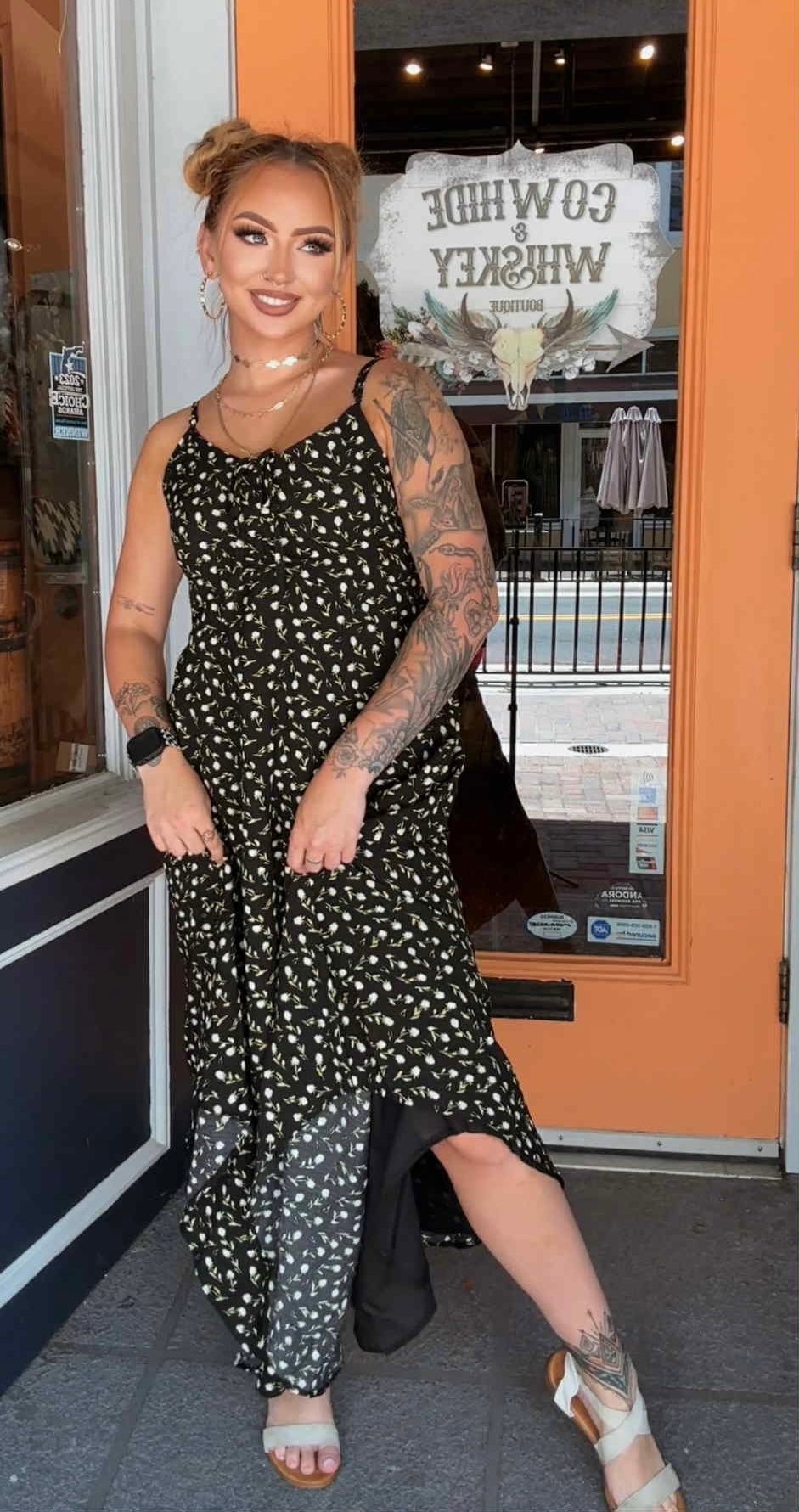 Midnight Pedal - Black Maxi Dress