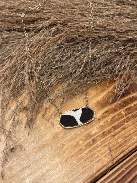 Cowhide Bar - Necklace