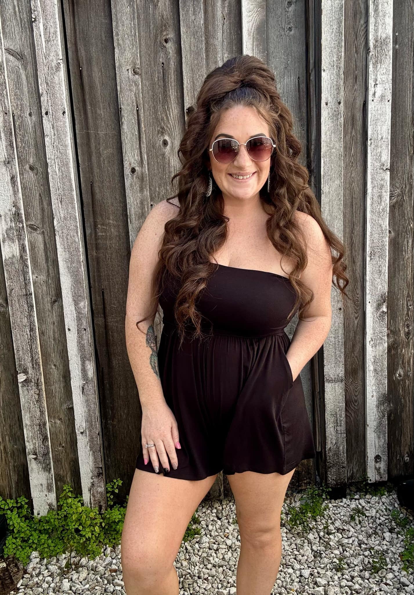Summer Love - Black Tube Top Romper