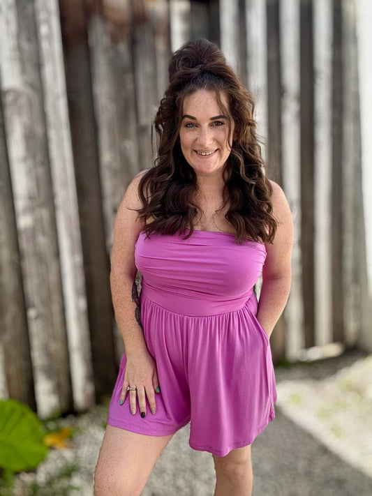 Summer Love - Purple Tube Top Romper