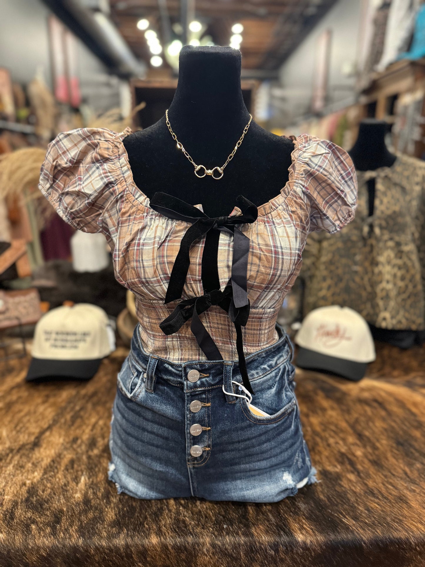 Autumn Darling - Plaid Crop Top