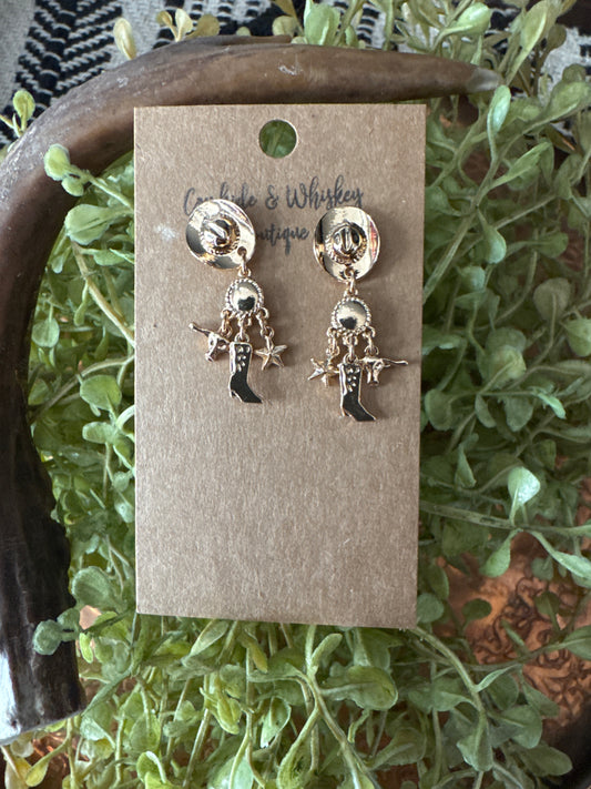 Mini Boot Charm - Earrings