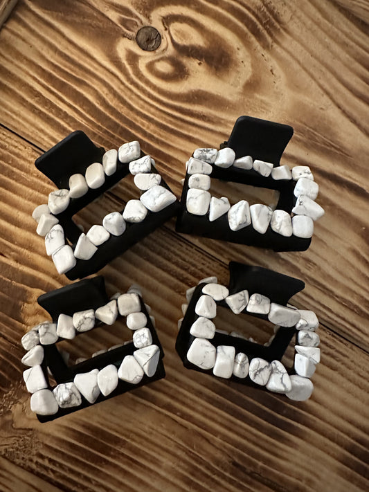 Mini Clip - White Stone