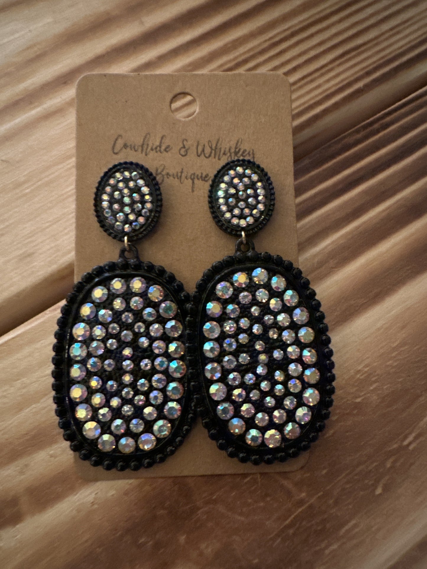Rowdy Black Bling - Earrings