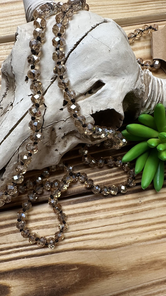 Clear Toffee Xtra Long Necklace